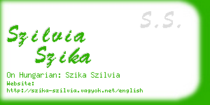 szilvia szika business card